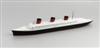 (FRENCH LINE.) ""Normandie."" Fine wooden waterline model by Van Ryper,